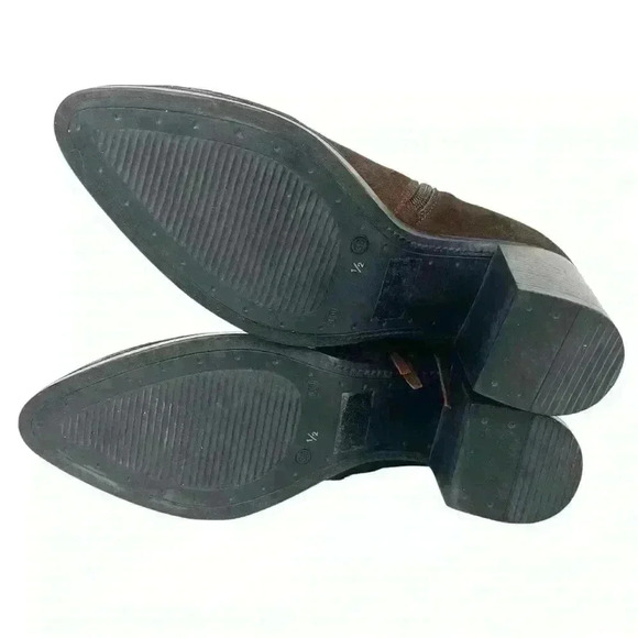 Vince Camuto Brown Suede Fringe Ankle Bootie, Size 8, Boho Western Cowgirl Style - Picture 10 of 17